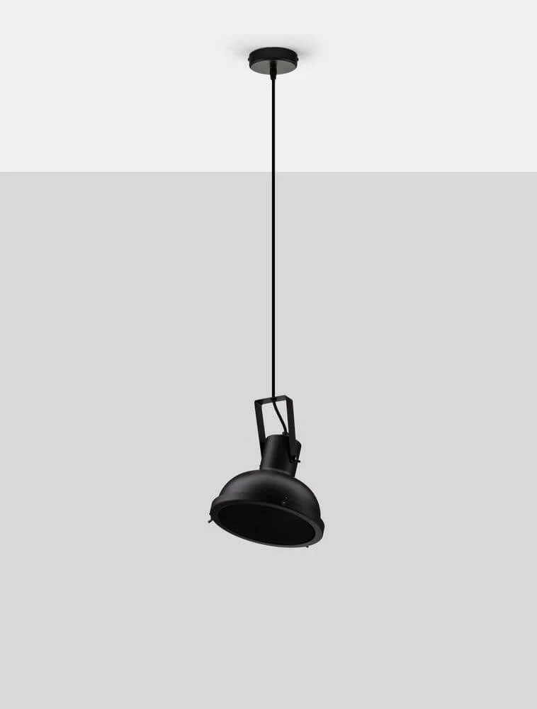 Ruvi Pendelleuchte E27 Ø 22cm Schwarz