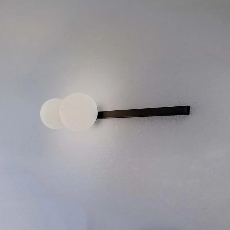 B-Ware Wandleuchte Garda 2 schwarz LED Wandlampe Leuchte dimmbar Metall Glas 2-flammig