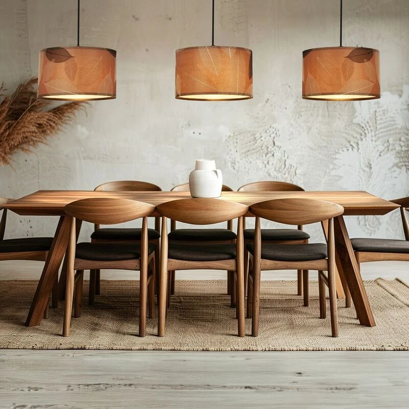 B-Ware Briloner Pendelleuchte Hängeleuchte Mata LED 3-flammig Blätterdekor Boho-Stil