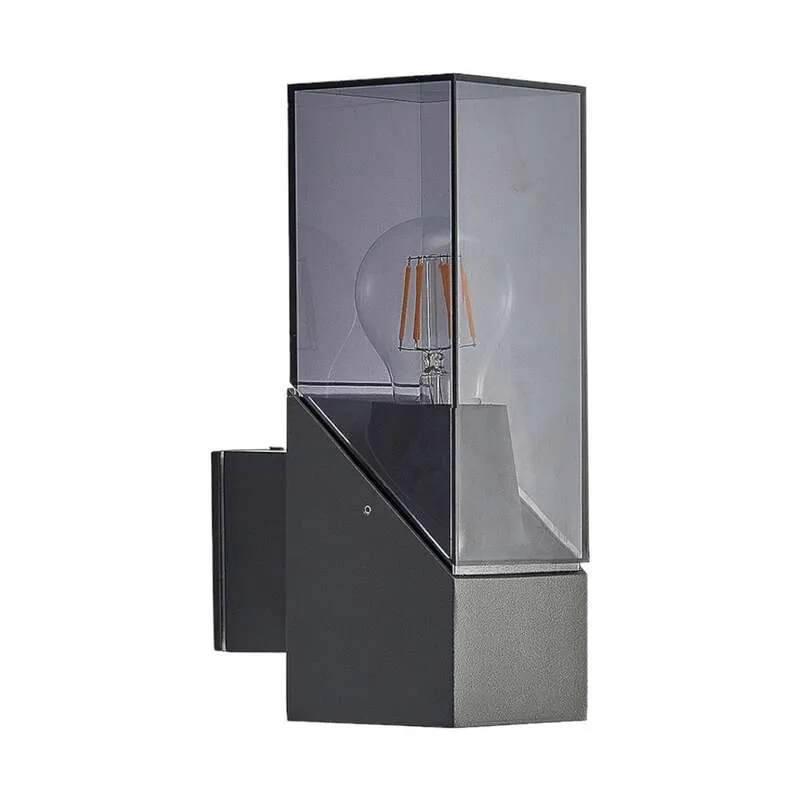 B-Ware Lucande Außenwandleuchte Fiola anthrazit dimmbar IP54 25cm Wandleuchte Leuchte