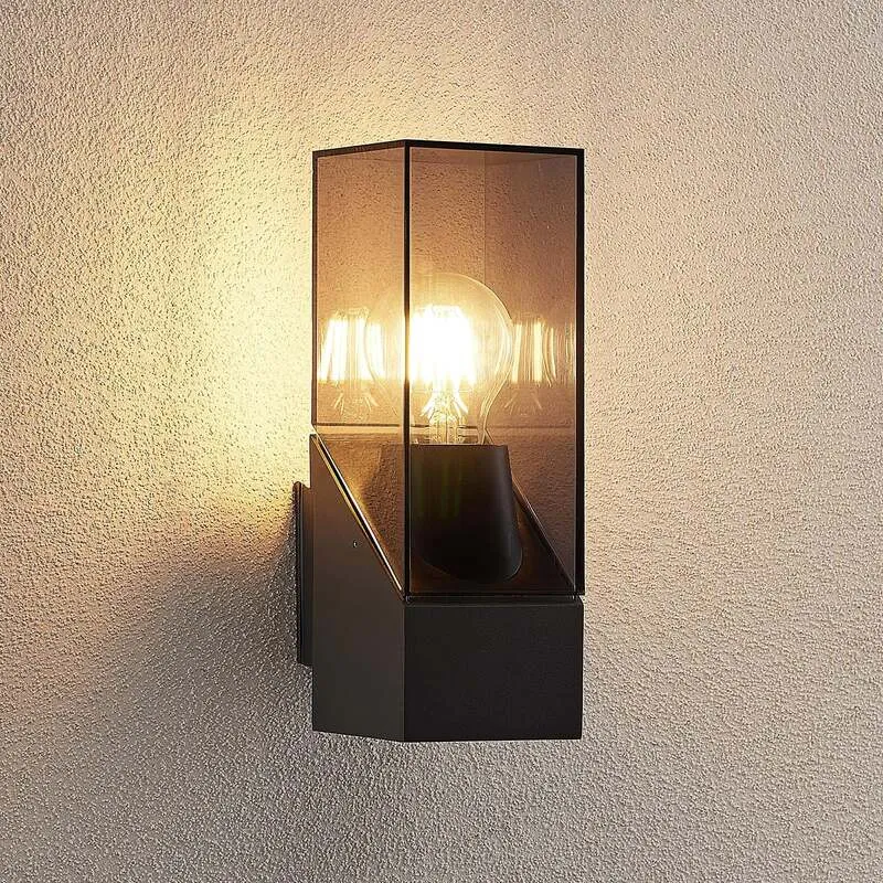 B-Ware Lucande Außenwandleuchte Fiola anthrazit dimmbar IP54 25cm Wandleuchte Leuchte