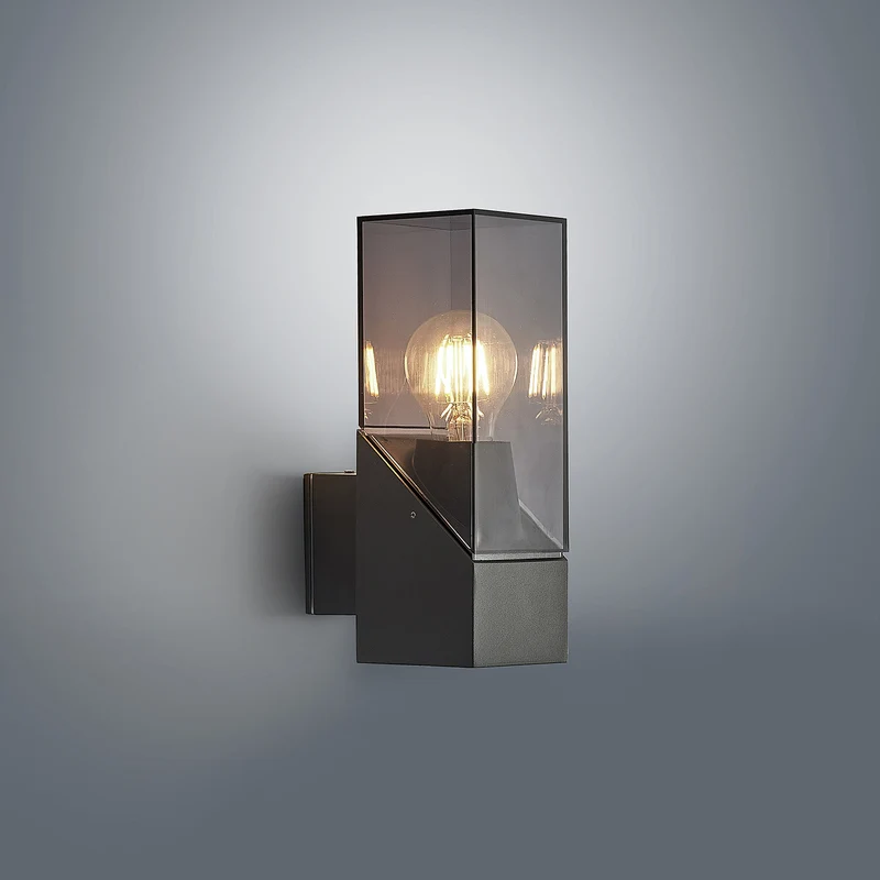 B-Ware Lucande Außenwandleuchte Fiola anthrazit dimmbar IP54 25cm Wandleuchte Leuchte