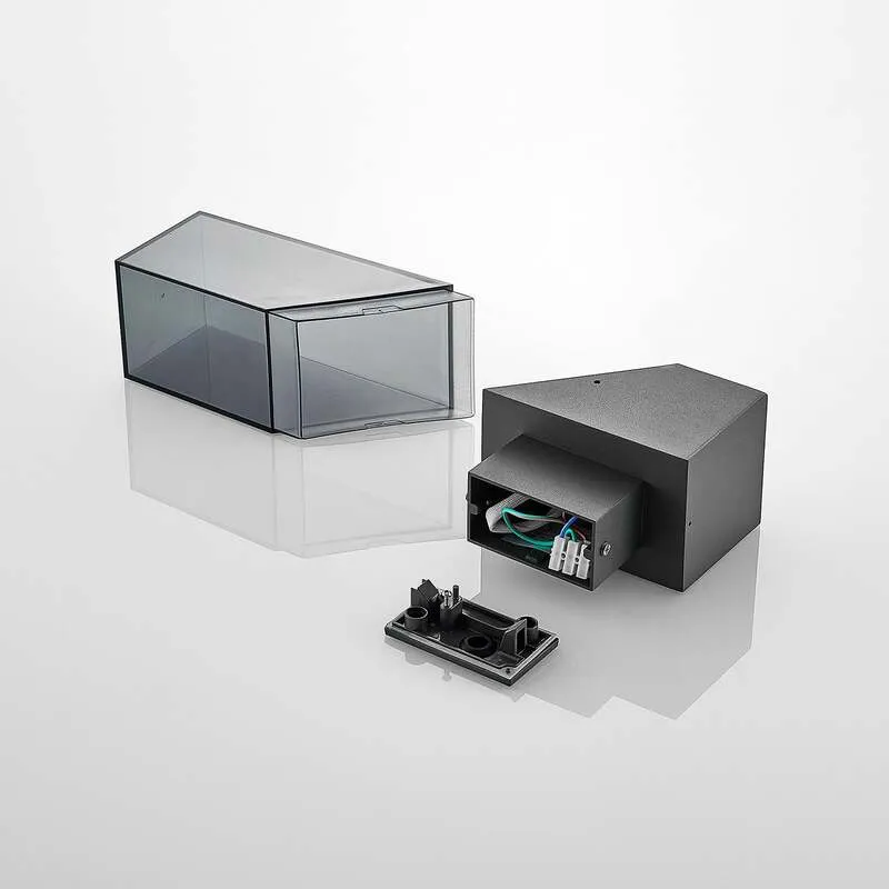 B-Ware Lucande Außenwandleuchte Fiola anthrazit dimmbar IP54 25cm Wandleuchte Leuchte