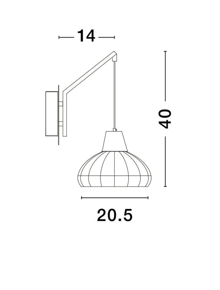 Fado Wandleuchte Ø 20,5cm E27 Rattan