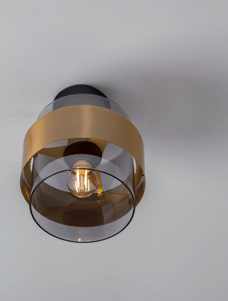 Sianna Deckenleuchte Ø 18cm Gold, Rauch, Schwarz
