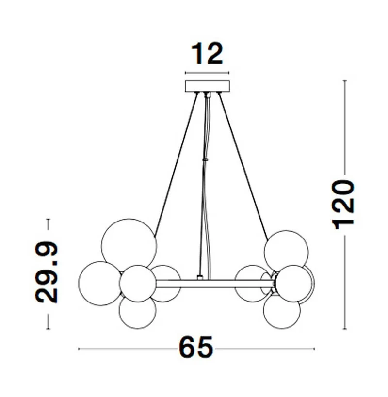 Odillia Pendelleuchte Ø 65cm G9 11-flammig