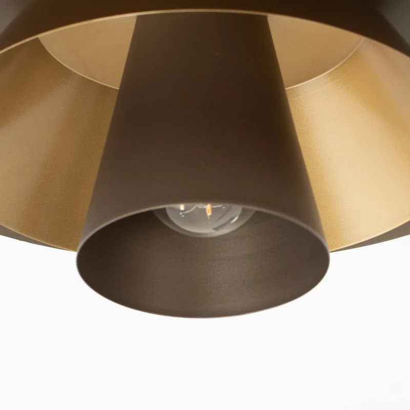B-Ware Deckenleuchte Plato LED Lampe Leuchte dimmbar titan goldfarben Ø38cm 20cm hoch