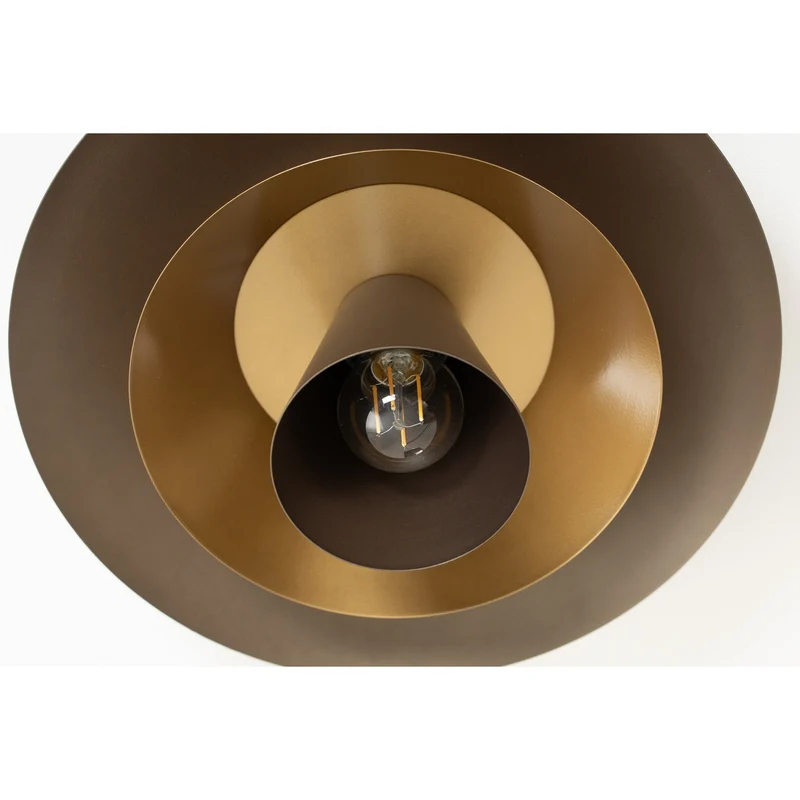 B-Ware Deckenleuchte Plato LED Lampe Leuchte dimmbar titan goldfarben Ø38cm 20cm hoch