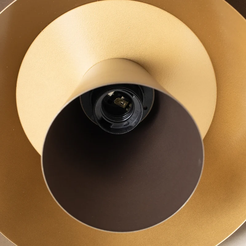 B-Ware Deckenleuchte Plato LED Lampe Leuchte dimmbar titan goldfarben Ø38cm 20cm hoch
