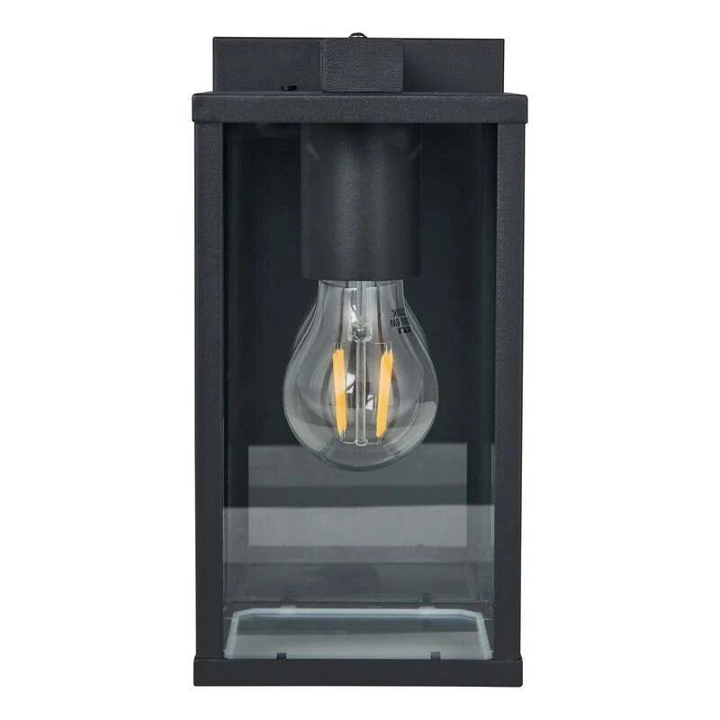 B-Ware EGLO Außenwandleuchte Budrone schwarz klar Gartenleuchte Lampe dimmbar IP44 27cm
