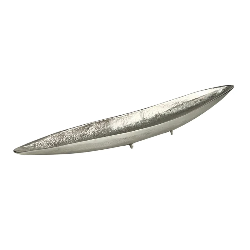 Dekoschale Silber Aluminium 60 cm, Tischdeko Wohnzimmer von Wohnling