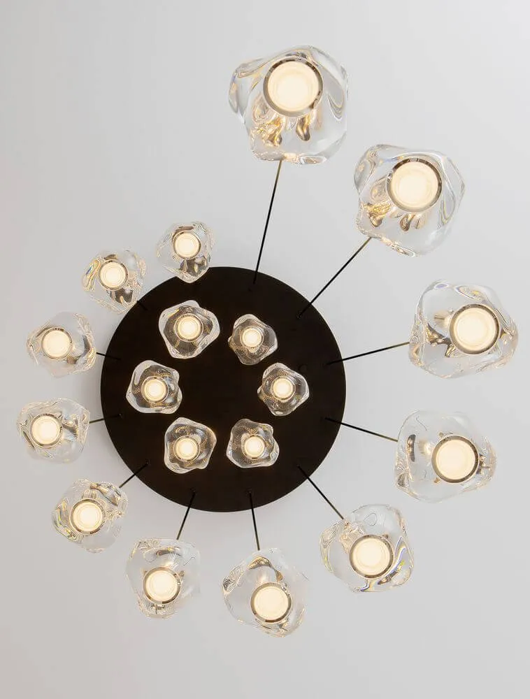 Ifos LED Pendelleuchte 18-flammig Ø 55cm 3000K Schwarz