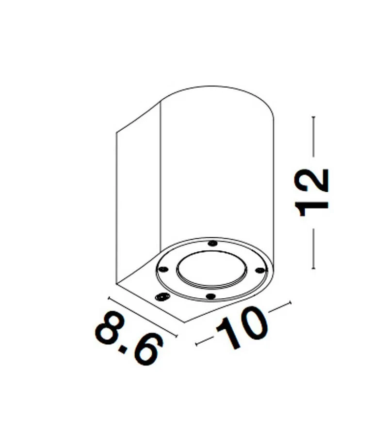 Lido Außenwandleuchte H 12cm GU10 Down IP65
