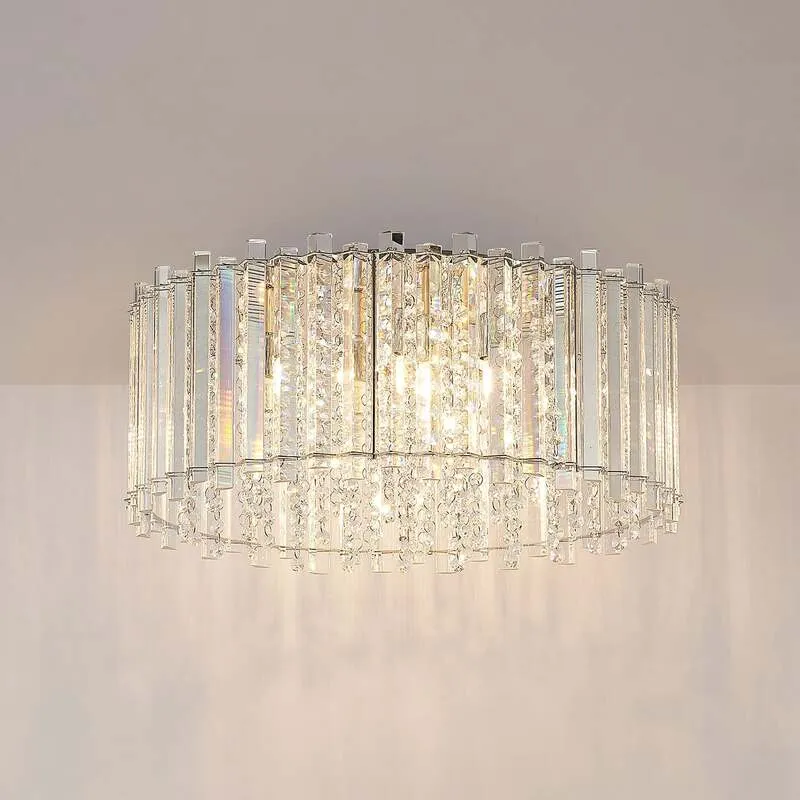 B-Ware Lucande Deckenleuchte Limana LED Lampe 6-flammig dimmbar chrom Ø50cm 23cm hoch
