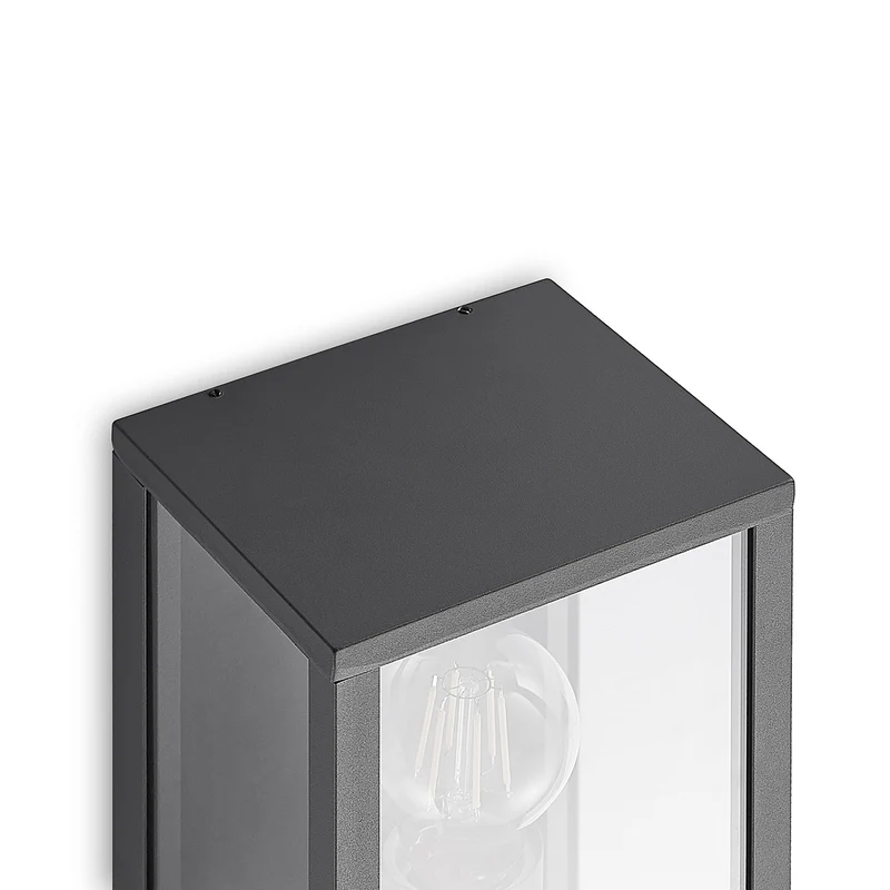 B-Ware Lindby Außenwandleuchte Peldar LED Gartenlampe anthrazit 26cm dimmbar IP44