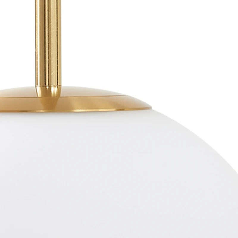 B-Ware Lucande Pendelleuchte Hängeleuchte LED Joran Glas weiß Gold Esszimmer Lampe