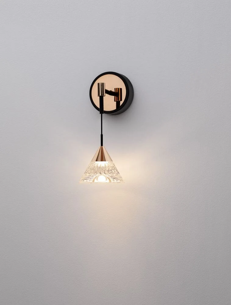 Paluz LED Wandleuchte 3000K Schwarz, Roségold
