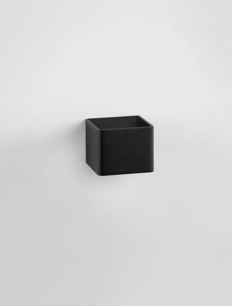 Epic LED Wandleuchte Rechteckig 3000K Schwarz