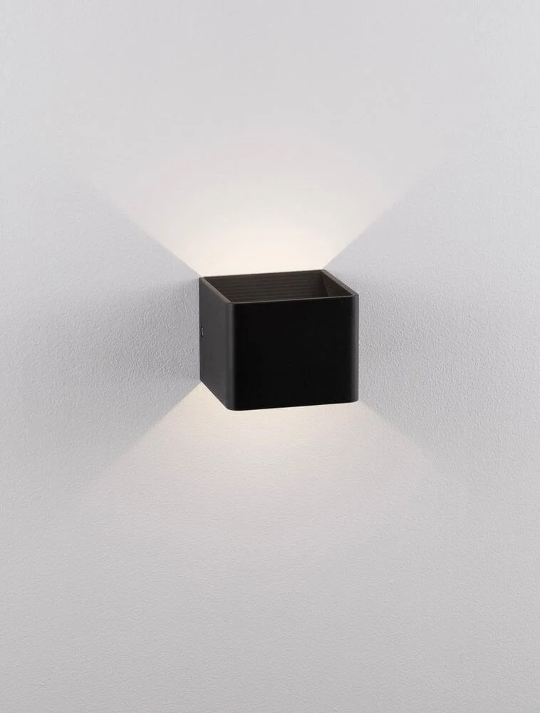 Epic LED Wandleuchte Rechteckig 3000K Schwarz