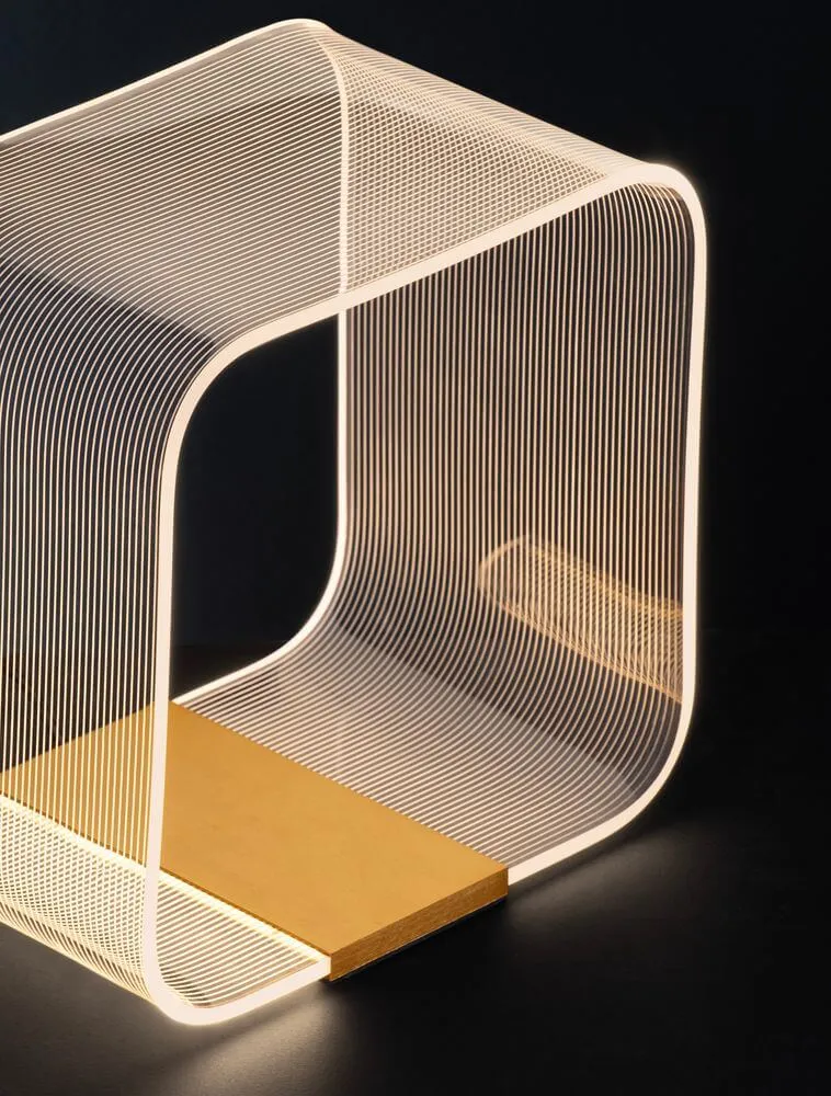 Valentin LED Tischleuchte Quadratisch 3000K Gold