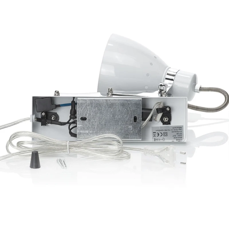 B-Ware Steinhauer Ausziehbare Metall-Wandleuchte Wandleuchte Lampe Leuchte Kordian weiß