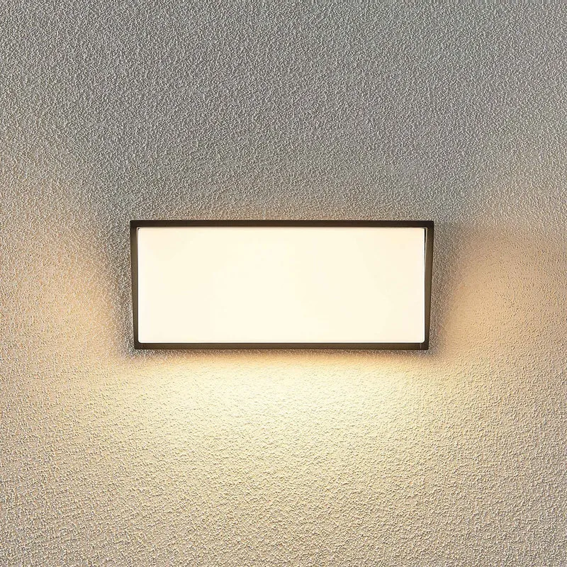 B-Ware Lindby Außenleuchte Wandlampe LED dunkelgrau IP65 Außenlampe warmweiß 25 cm713