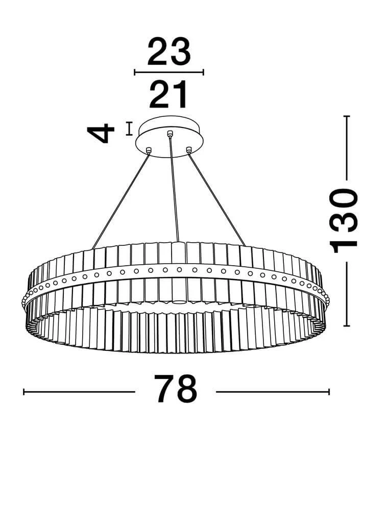 Kezo LED Pendelleuchte Ø 78cm 3000K Gold