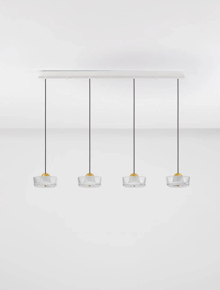 Keros LED Pendelleuchte 4-flammig 3000K Gold