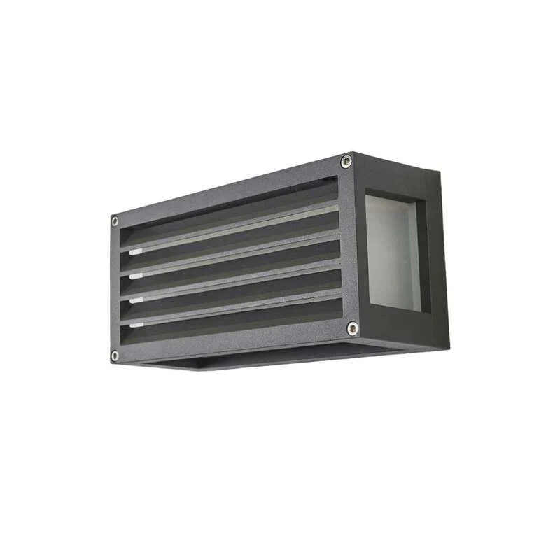 B-Ware Lucande Außenwandleuchte Aurelien LED Gartenlampe dimmbar anthrazit 25x12,5cm