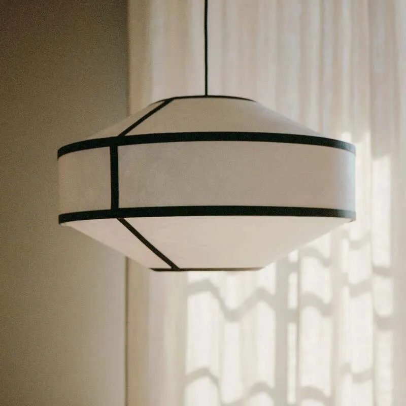 B-Ware New Works Hängeleuchte Kite LED Pendelleuchte 3-flg dimmbar schwarz weiß Ø55cm