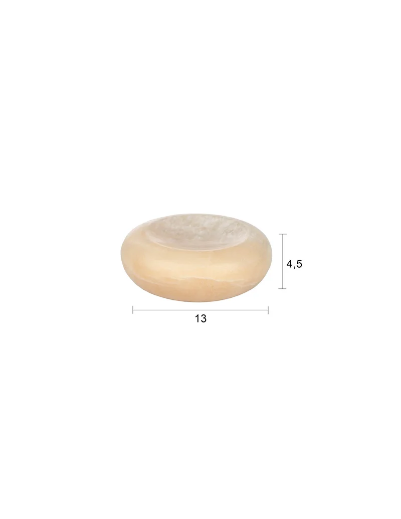 Tablett Onno aus Marmor in Gelb-Beige, Dutchbone Boho-Deko