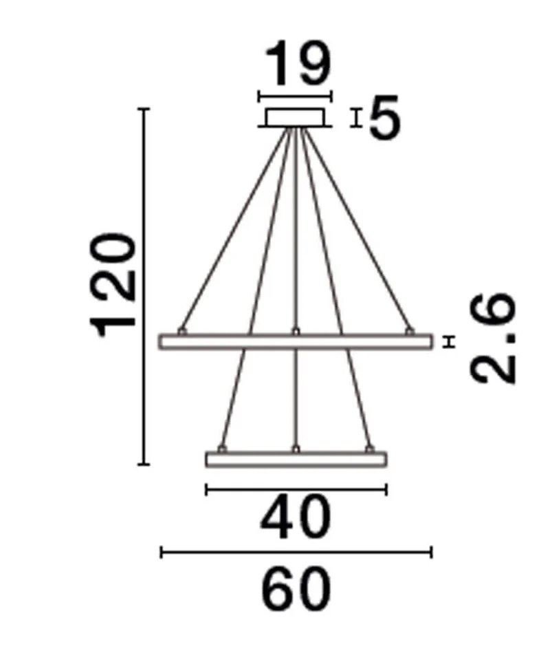 Empatia LED Pendelleuchte 2-flammig Ø 60cm 3000K