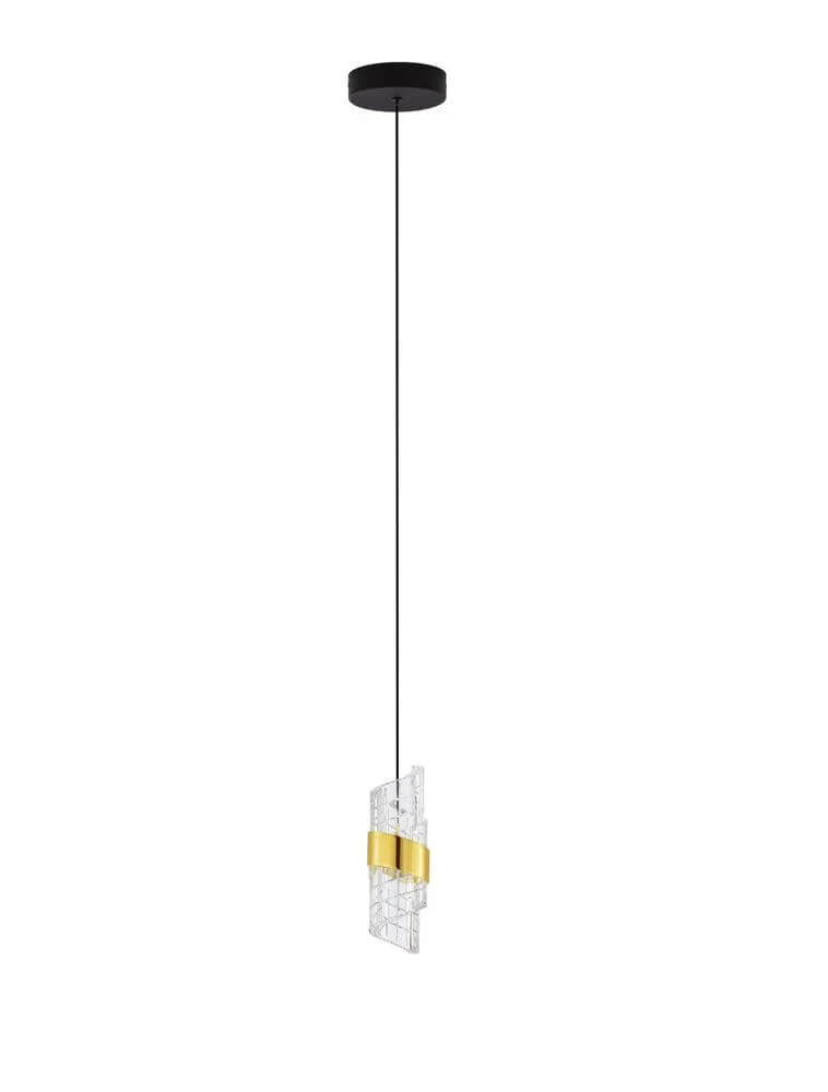 Seneca LED Pendelleuchte Ø 6,5cm 3000K Schwarz, Gold