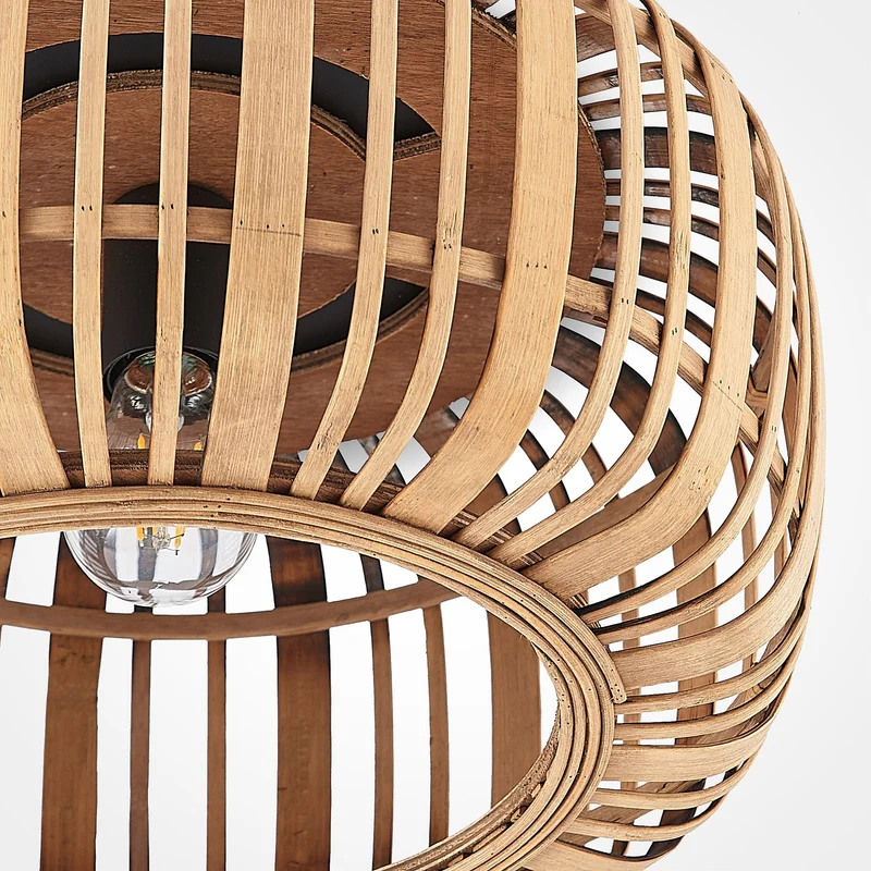 B-Ware Lindby Canyana Deckenlampe Deckenleuchte Lampe Leuchte aus Rattanschirm natur