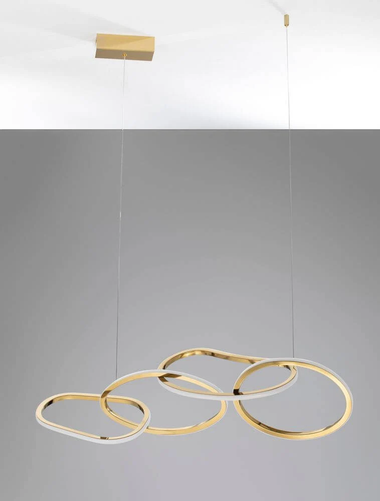 Girish LED Pendelleuchte 4-flammig 3000K Gold