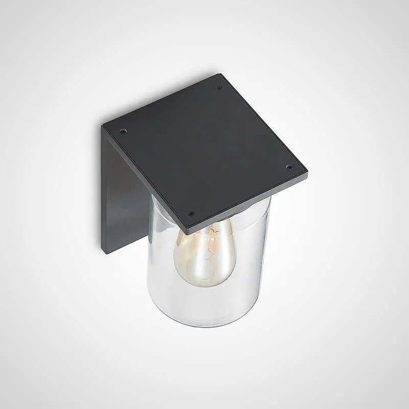 B-Ware Lucande Außenwandleuchte Semka LED Gartenlampe dimmbar anthrazit 20cm IP54