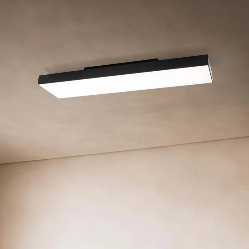 B-Ware Lucande Deckenlampe Leicy LED Lampe dimmbar schwarz RGBIC CCT 100x25cm 1150lm