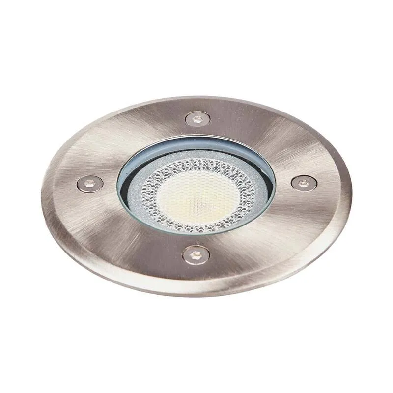 B-Ware Lindby Bodeneinbauleuchte Insa LED Gartenleuchte dimmbar Edelstahl IP67 Ø11cm