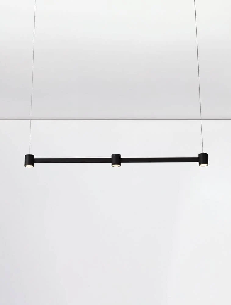 Puize LED Pendelleuchte 3-flammig 3000K Schwarz