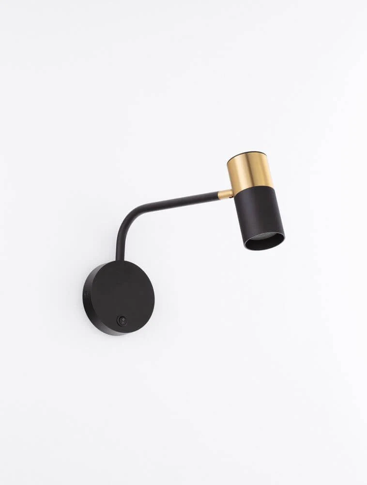 Pongo Wandleuchte Schwarz, Gold