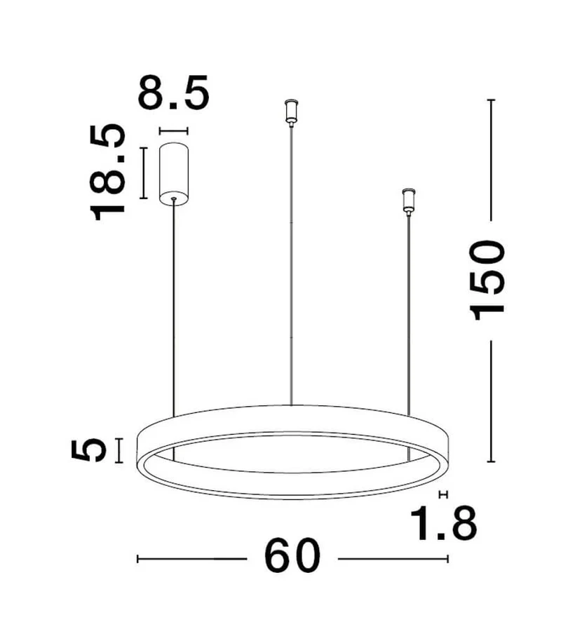 Elowen LED Pendelleuchte Ø 60cm 3000K Up & Down
