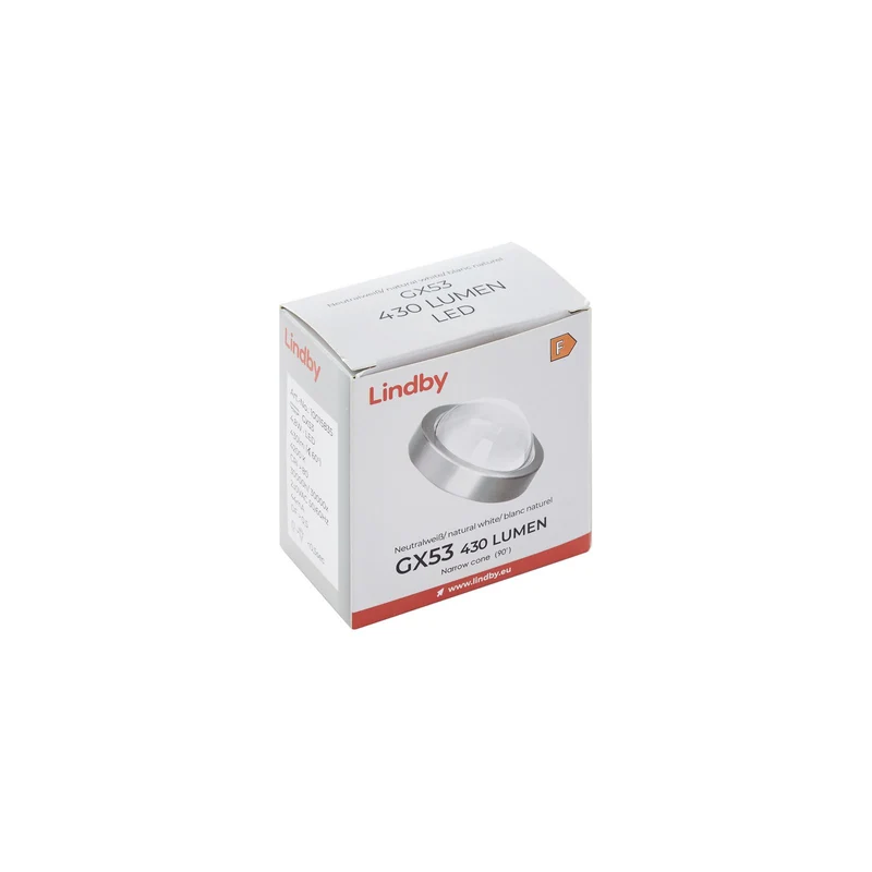3x B-Ware Lindby LED-Lampe, GX53 4,8W, 4.200K, nickel, Ø 7,5 cm