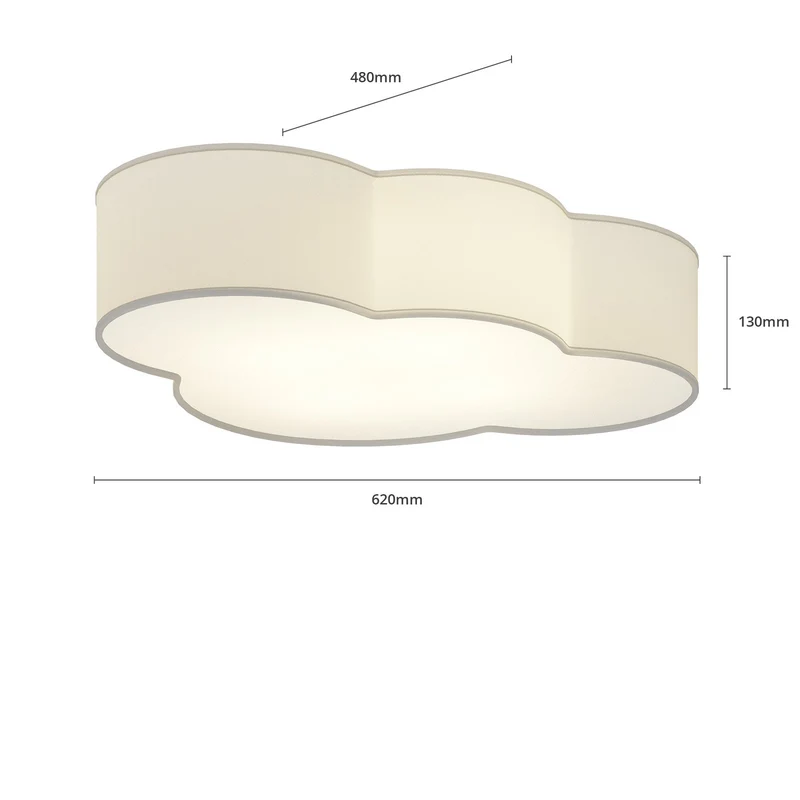 B-Ware Euluna Deckenleuchte Cloud Hängelampe Deckenlampe Lampe E27 Stoff Metall grau