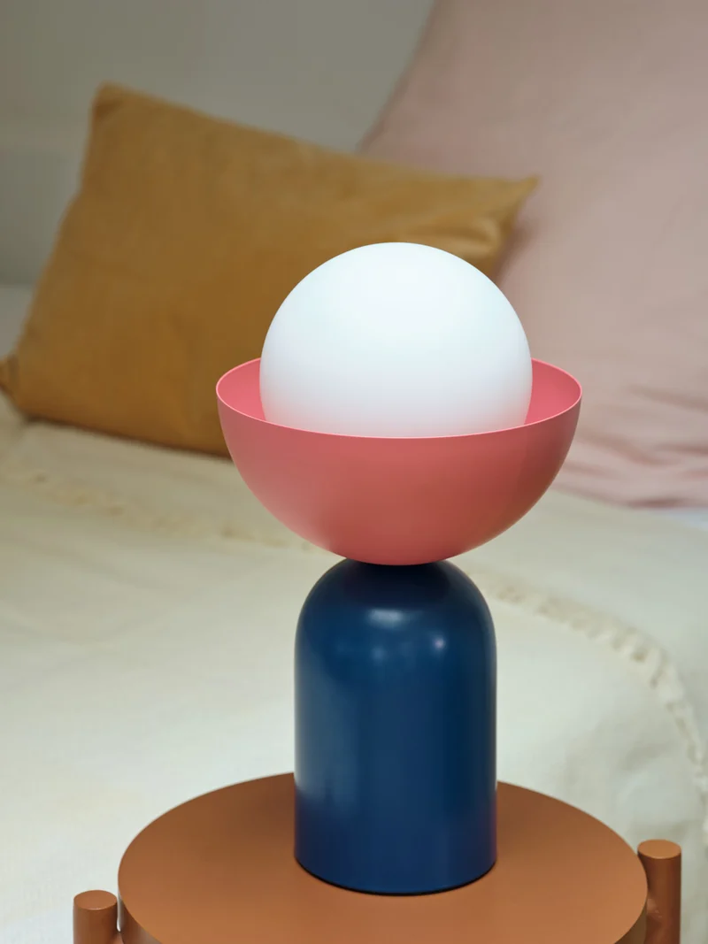 B-Ware OSRAM Tischleuchte Lampe Bowl Table E14 LED Tischlampe blau rosa Innenbereich