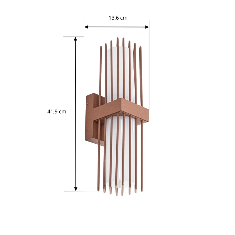 B-Ware Lucande Außenwandleuchte Wandlampe Leuchte Chandan rost Aluminium Kunststoff E27