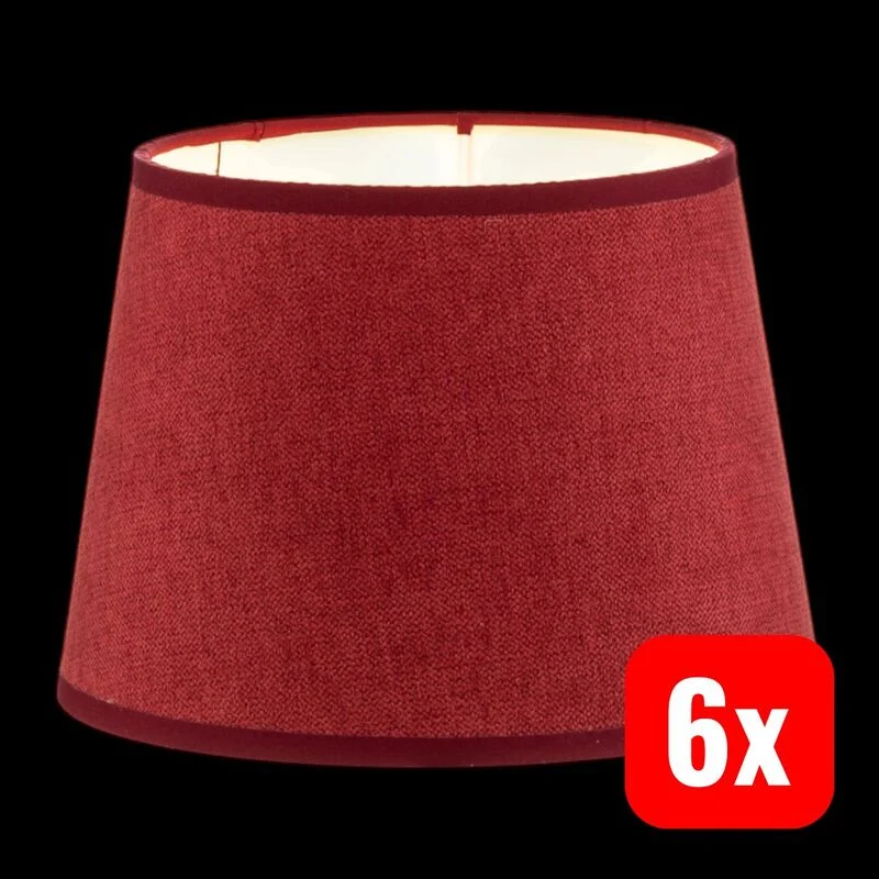 6x B-Ware DUOLLA Lampenschirm Classic S gewebt rot Leuchte Lampe stilvoll Made in Europe