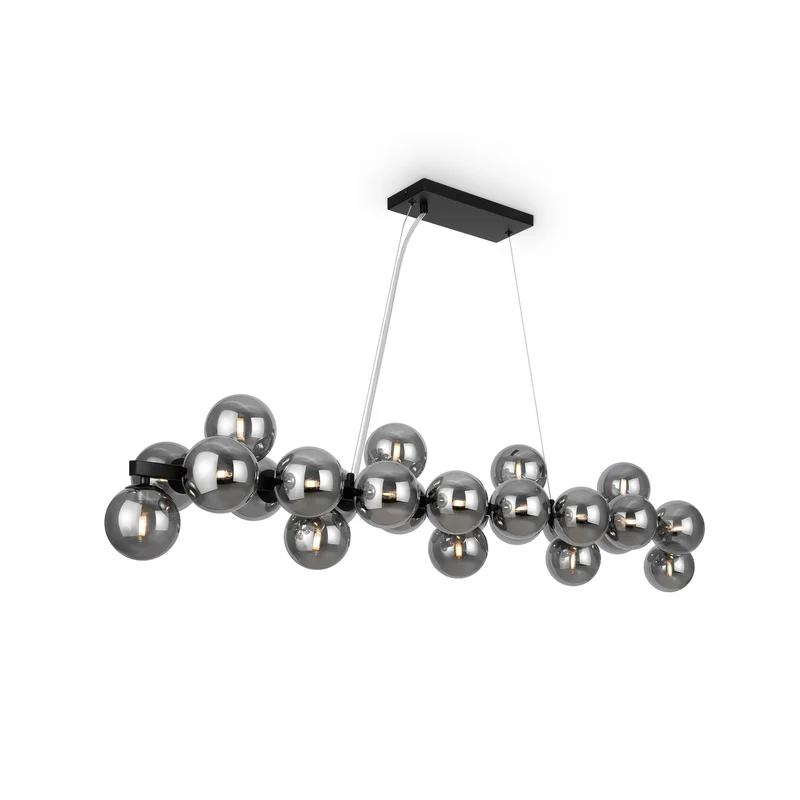 B-Ware Maytoni Hängeleuchte Pendelleuchte Dallas 25-flg. dimmbar schwarz 123,5cm