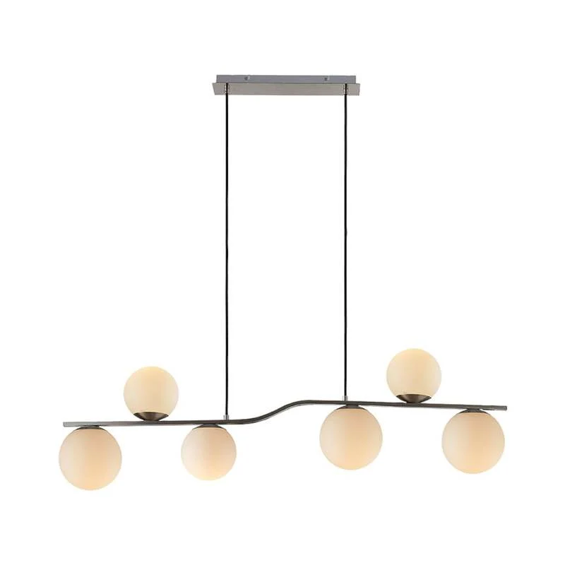 B-Ware Lindby Hängelampe Hängeleuchte Avalyn LED Pendelleuchte dimmbar nickel 110cm