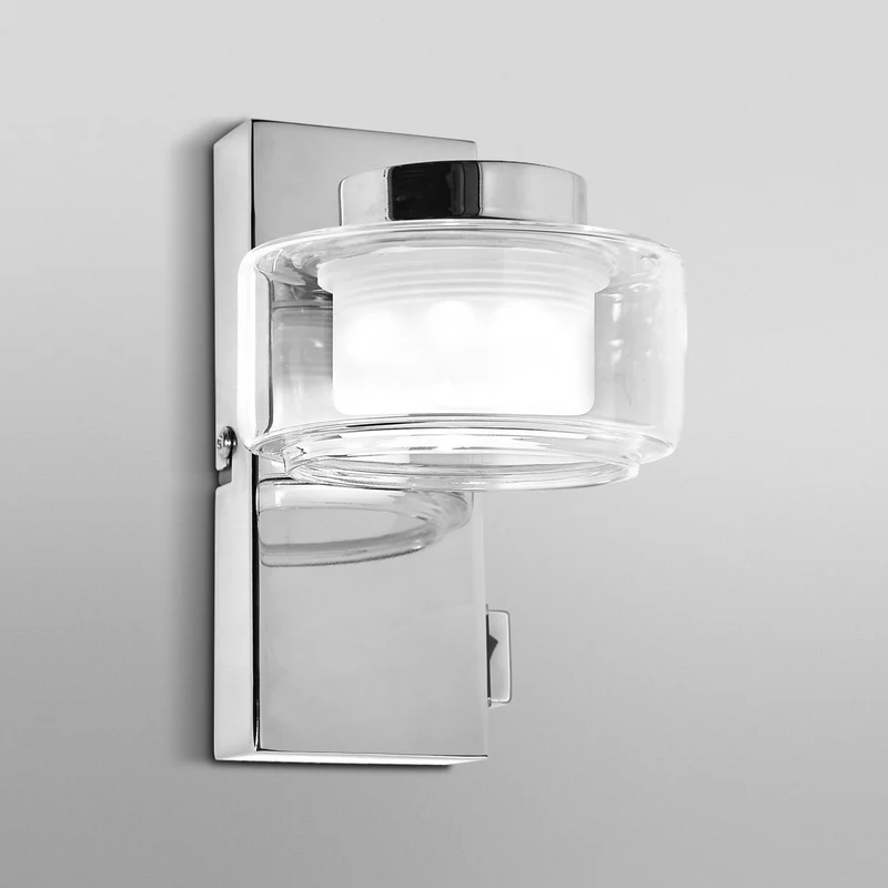 B-Ware OSRAM Wandleuchte ORBIS FLAME LED Lampe chrom CCT 3000K 4000K IP44 350 Lumen