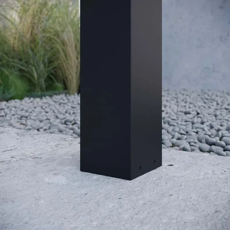 B-Ware Lucande Sockelleuchte Kiran Gartenleuchte LED dimmbar IP44 grau 60cm Metall